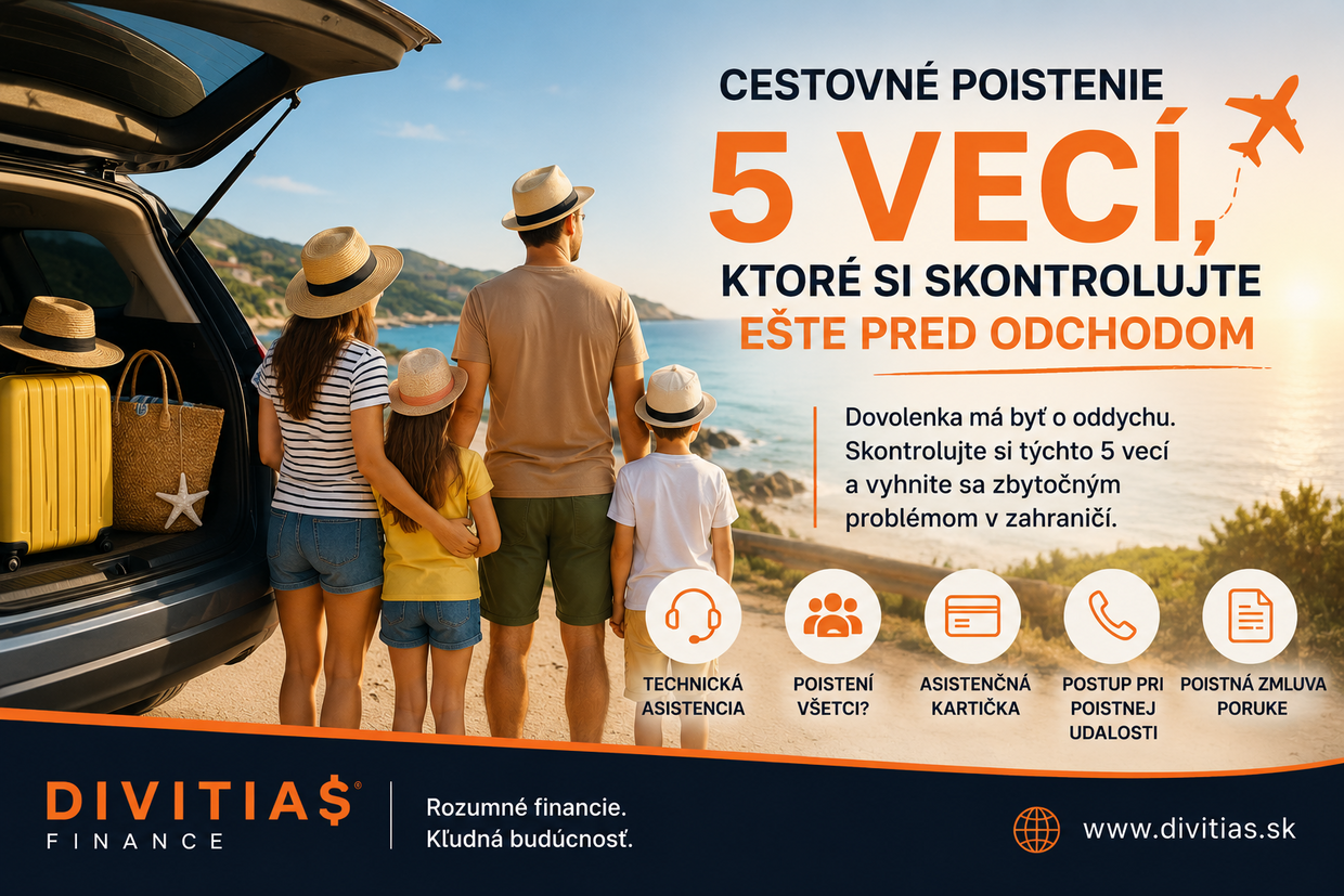 CESTOVNÉ POISTENIE: 5 VECÍ, KTORÉ SI SKONTROLUJTE EŠTE PRED ODCHODOM