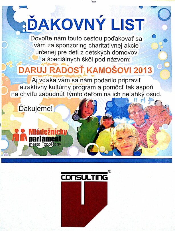 DARUJ RADOSŤ KAMOŠOVI 2013