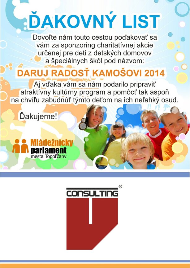 DARUJ RADOSŤ KAMOŠOVI 2014